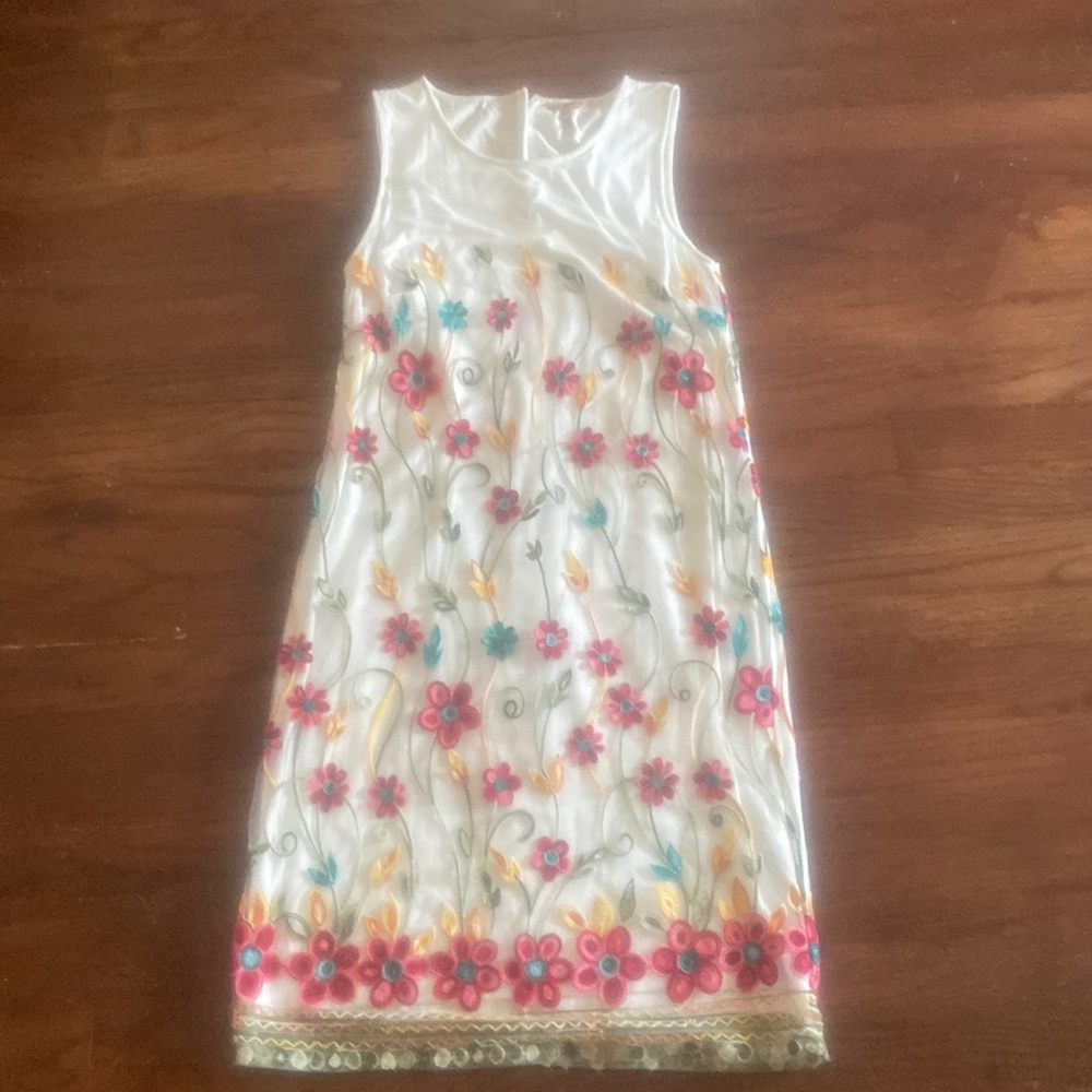 Floral embroidered dress